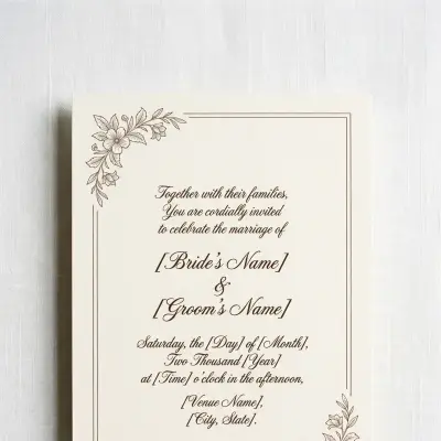 Classic Elegance Wedding Invitation